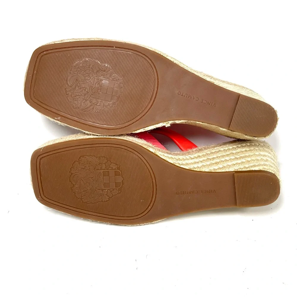 Vince‎ Camuto Molisana Espadrilles Wedge Sandals Womens Size 9M Orange/Pink.
